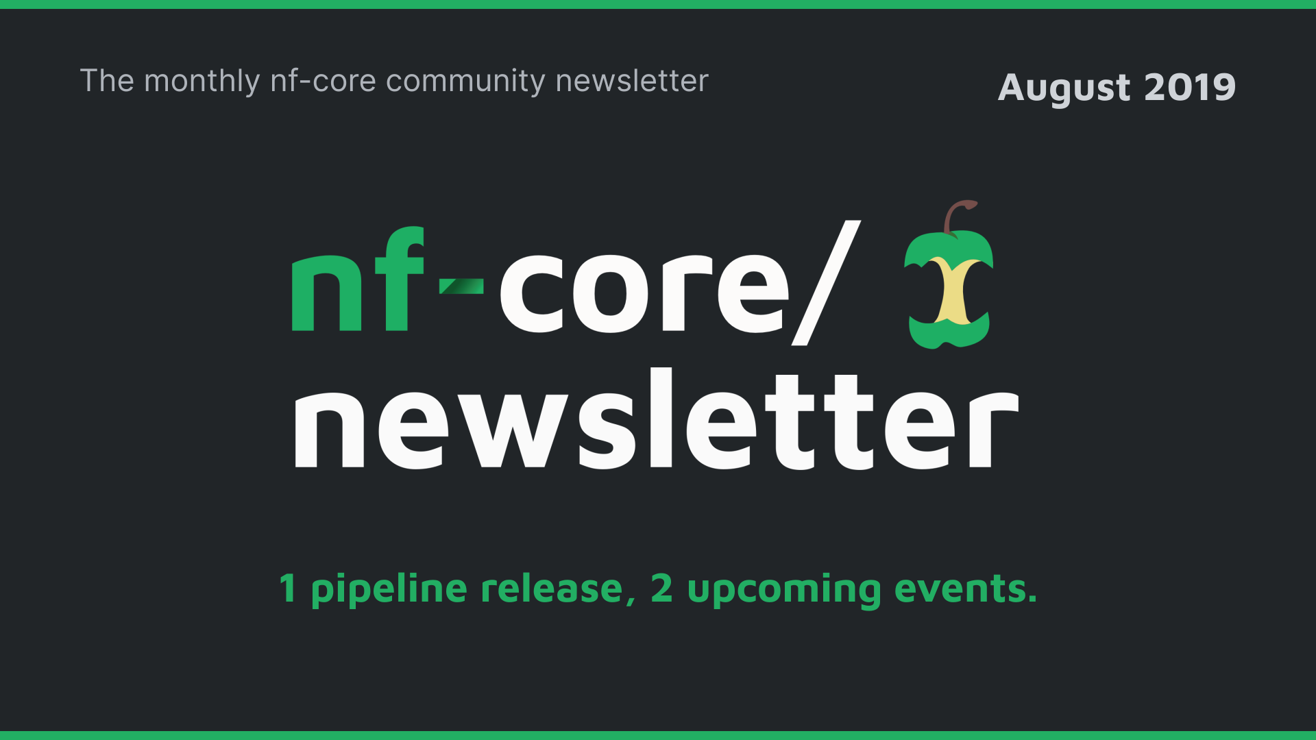 nf-core newsletter — August 2019